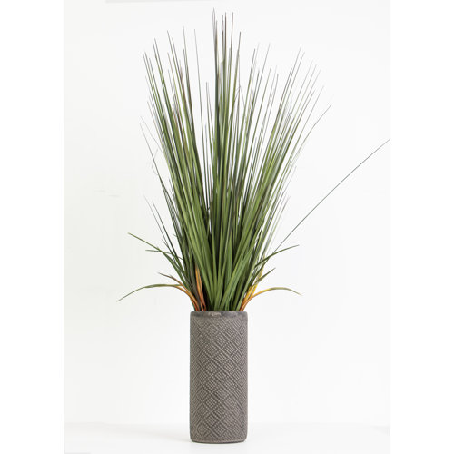 Primrue 34" Onion Grass Artificial Plant with Ceramic Pot & Reviews